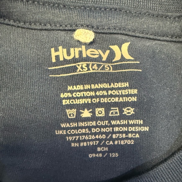 Hurley Kids Multicolor Spiral Navy T-Shirt - Picture 3 of 3